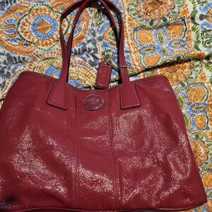 SALE Alert***Vintage Signature Stitch Frame Coach Carry All w/ kiss lock  F15658